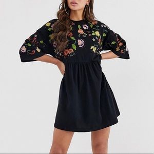 Embroidered Smock Dress | ASOS | Size 12